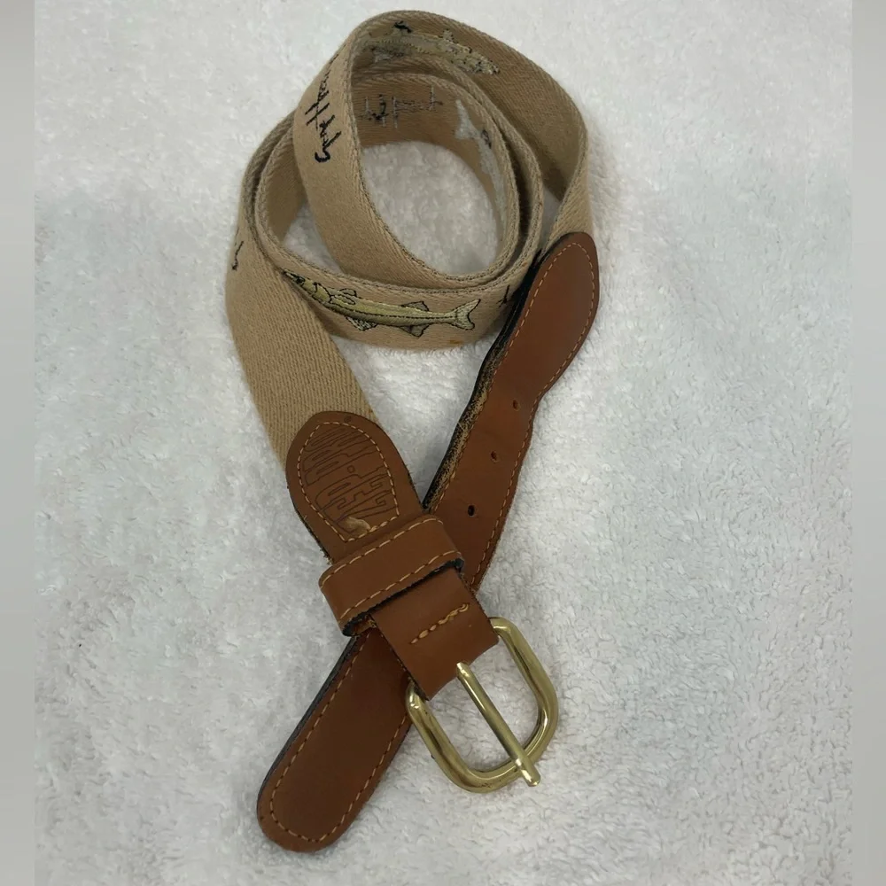 ZEP-PRO Guy Harvey canvas belt, w/embroidered snook fish - 42